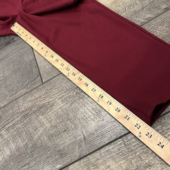 Chico's Stretch Knit Slim Leg Crop Pants Wine Size 10 - Picture 4 of 6